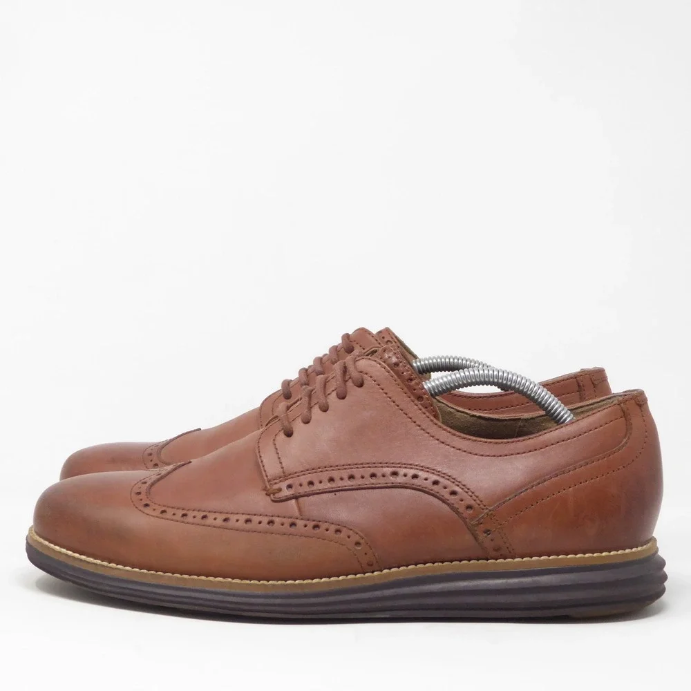 Cole Haan Mens Original Grand Wingtip Oxford British Tan Leather C26472 10.5M